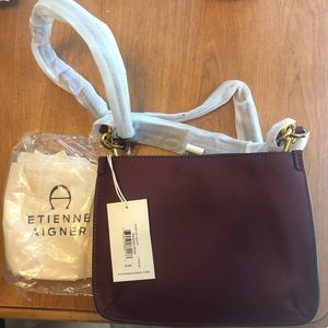 Etienne aigner purse maroon